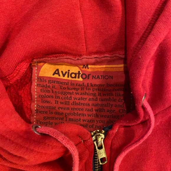 Aviator Nation zip up. Yellow lightning bolt. - Picture 3 of 3